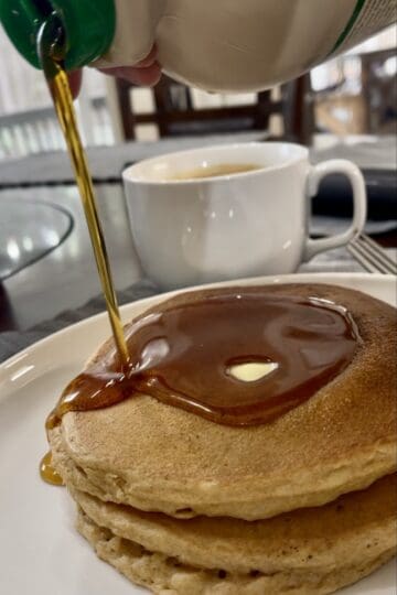 fresh-milled sourdough discard pancakes