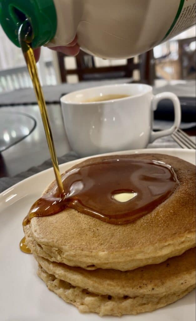 fresh-milled sourdough discard pancakes