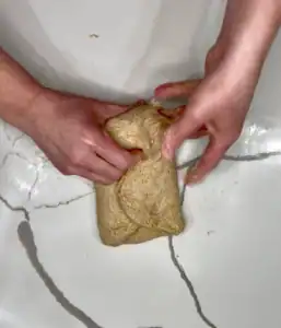 Sourdough round shaping process