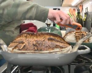 Make sure to check the internal temperature of your bread when you remove it from the oven