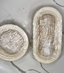 Bannetons ready to go into the fridge for overnight cold proof