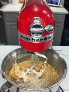 Adding Flour and Oats