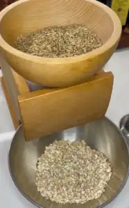 fresh-flaked oat groats